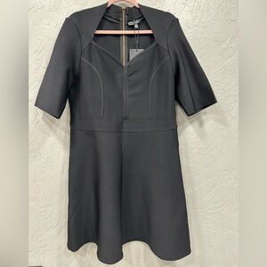 Nicole Miller Black Long Sleeve Dress